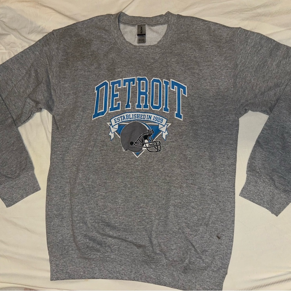 Gray Detroit Crewneck